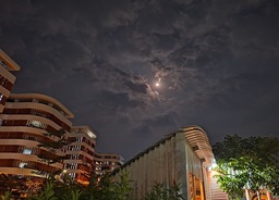 A full moon night, IIT Hyderabad, India